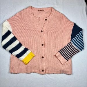 Davi & Dani Women’s 2x Chunky Knit Cardigan Sweater Button Front Round Neck